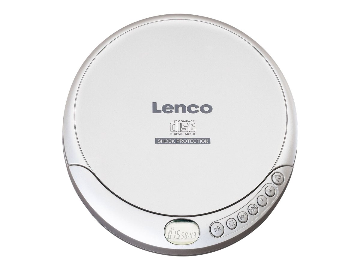 LENCO CD-201SI portabler CD Player/ Discman, silber LENCO CD-201SI portabler CD Player/ Discman, silber