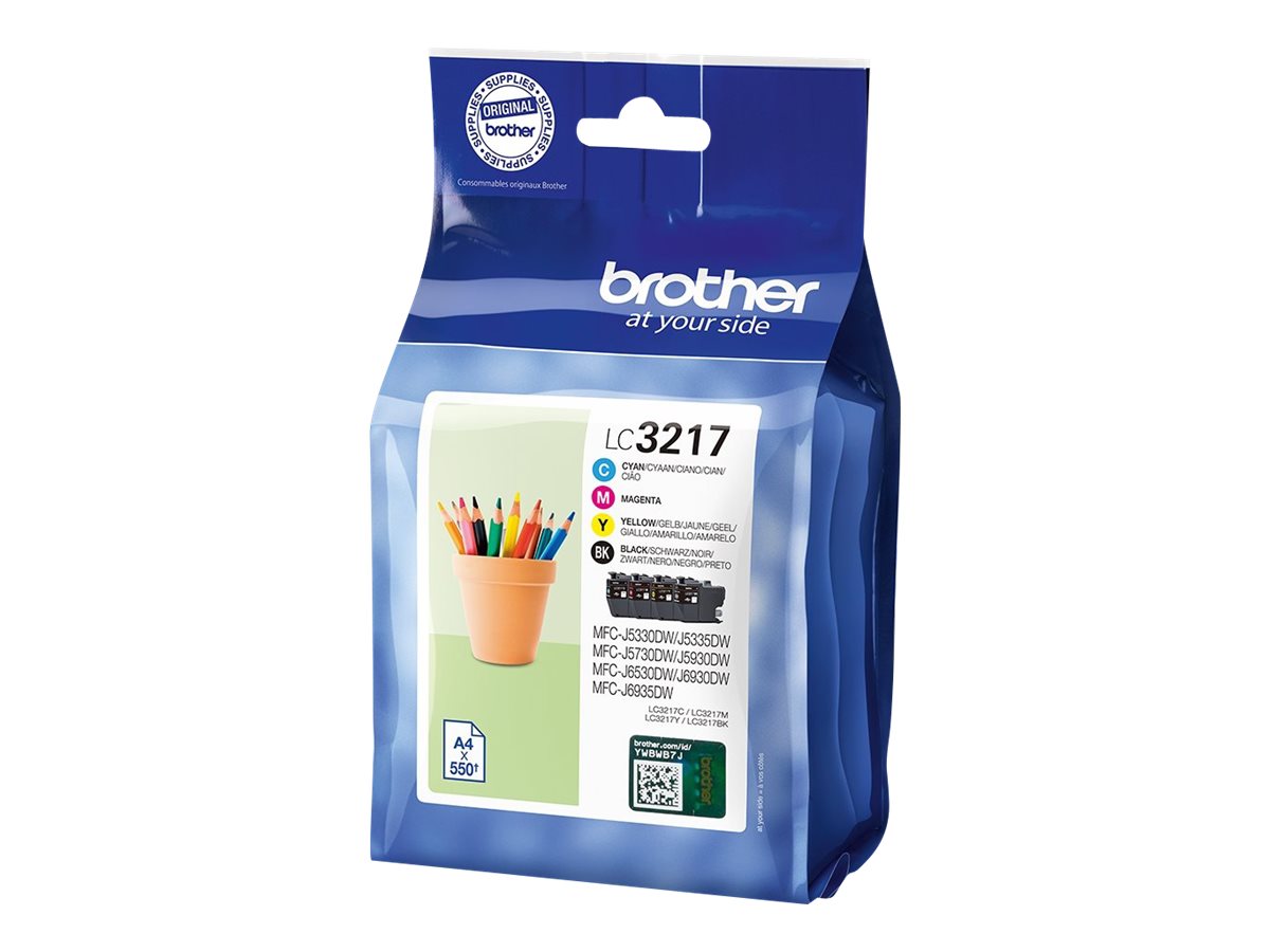 brother LC-3217VALDR schwarz, cyan, magenta, gelb Druckerpatronen, 4er-Set brother LC-3217VALDR schwarz, cyan, magenta, gelb Druckerpatronen, 4er-Set