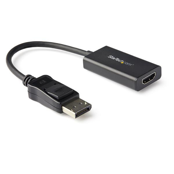 STARTECHCOM DisplayPort to HDMI Adapter with HDR 4K 60Hz Black DP to HDMI Converter