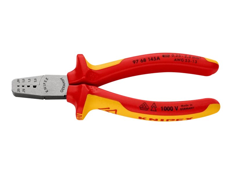 Knipex Crimpzange für Aderendhülsen iso.145mm 0,25-2,5qmm Knipex Crimpzange für Aderendhülsen iso.145mm 0,25-2,5qmm