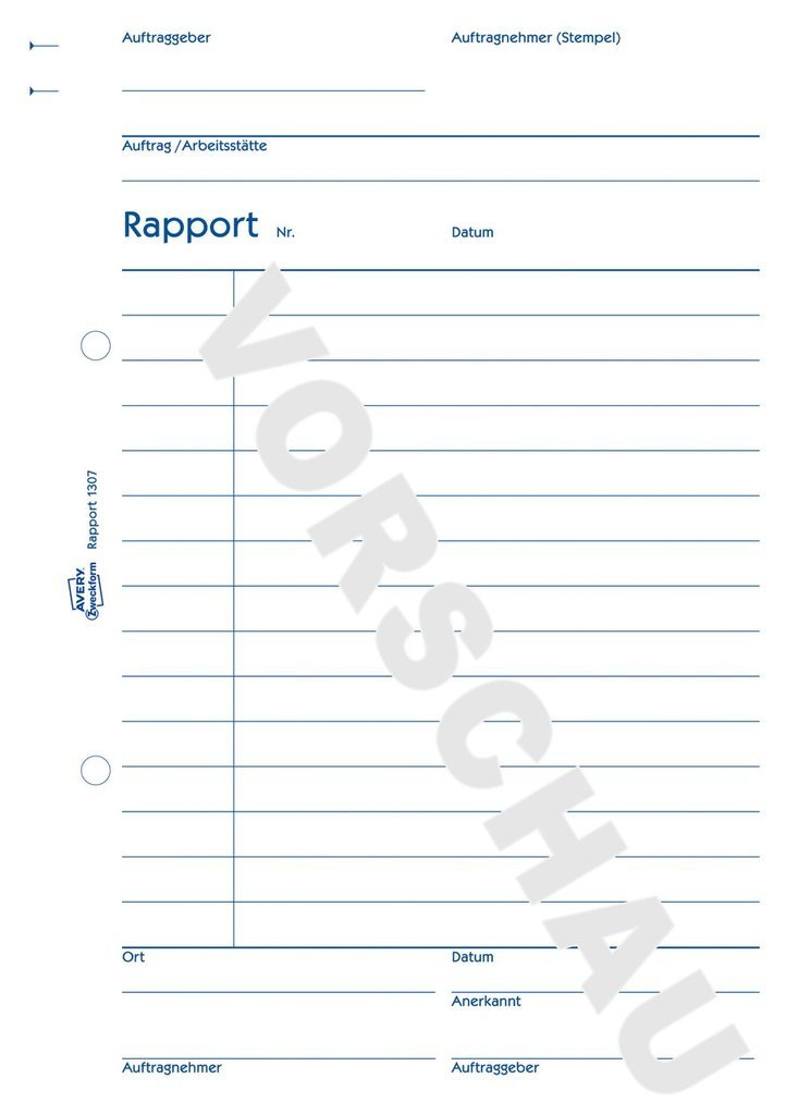 AVERY Zweckform Rapport Formularbuch 1307