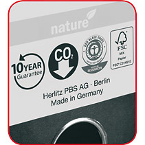 herlitz maX.file nature Ordner schwarz marmoriert Karton 5,0 cm DIN A4
