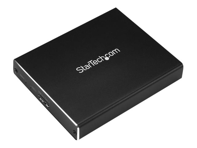 StarTech.com SSD Festplattengehäuse für zwei M.2 Festplatten - USB 3.1 Type C - USB C Kabel - USB 3.1 Case zu 2x M2 Adapter - Flash-Speicher-Array