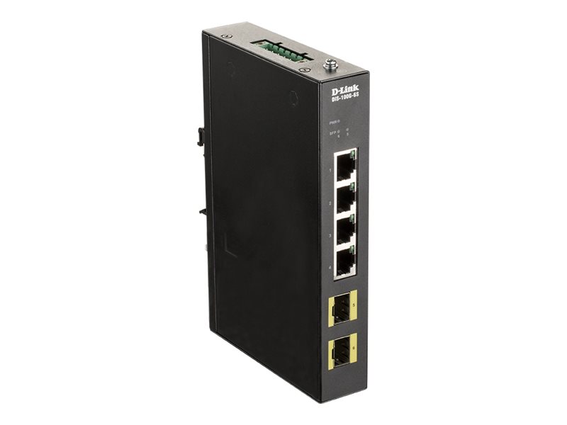 D-LINK DIS-100G-6S Industrial Gigabit unmanaged Switch 4 Ports Gigabit + 2 Ports SFP D-LINK DIS-100G-6S Industrial Gigabit unmanaged Switch 4 Ports Gigabit + 2 Ports SFP