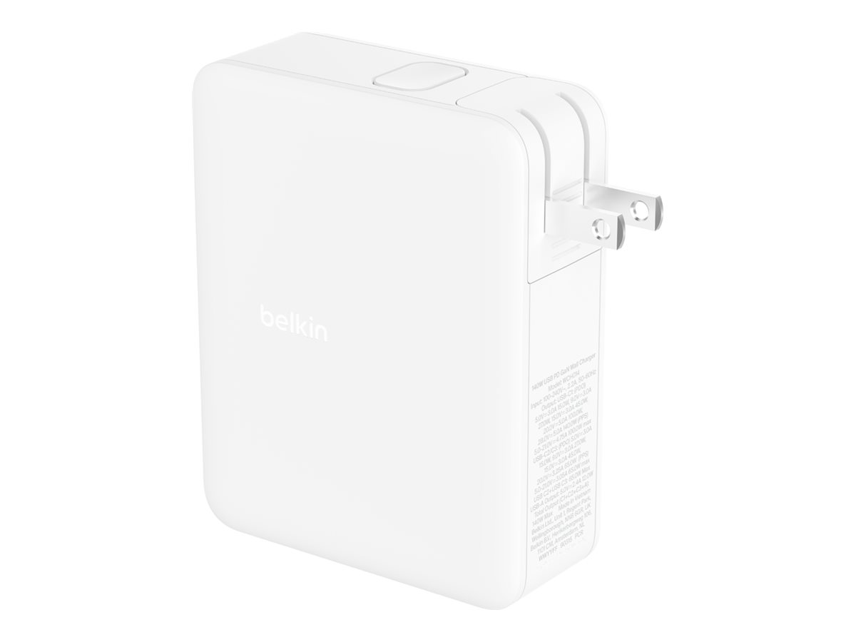 Belkin 140 Watt 4Port GaN Ladegeraet mit UK, EU, US Stecker