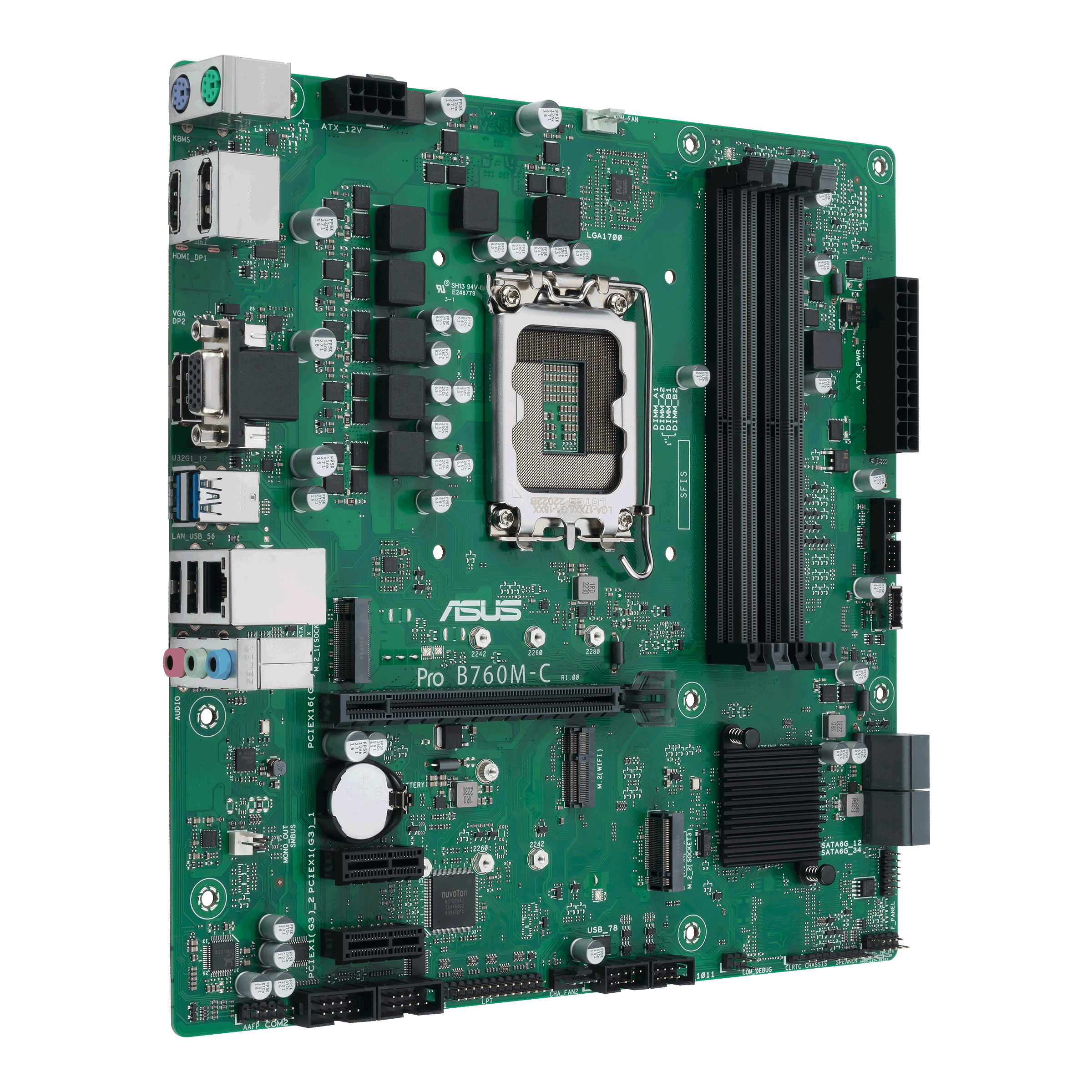 ASUS B760MCCSM LGA1700 4DDR5 microATX 4xSATA 2xDP 14 HDMI 21 DSub MB