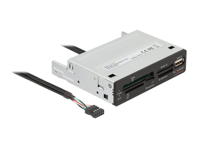 DELOCK 8,89cm 3,5Zoll USB 2.0 Card Reader 5 Slot + 1 x USB 2.0 Typ-A Buchse DELOCK 8,89cm 3,5Zoll USB 2.0 Card Reader 5 Slot + 1 x USB 2.0 Typ-A Buchse