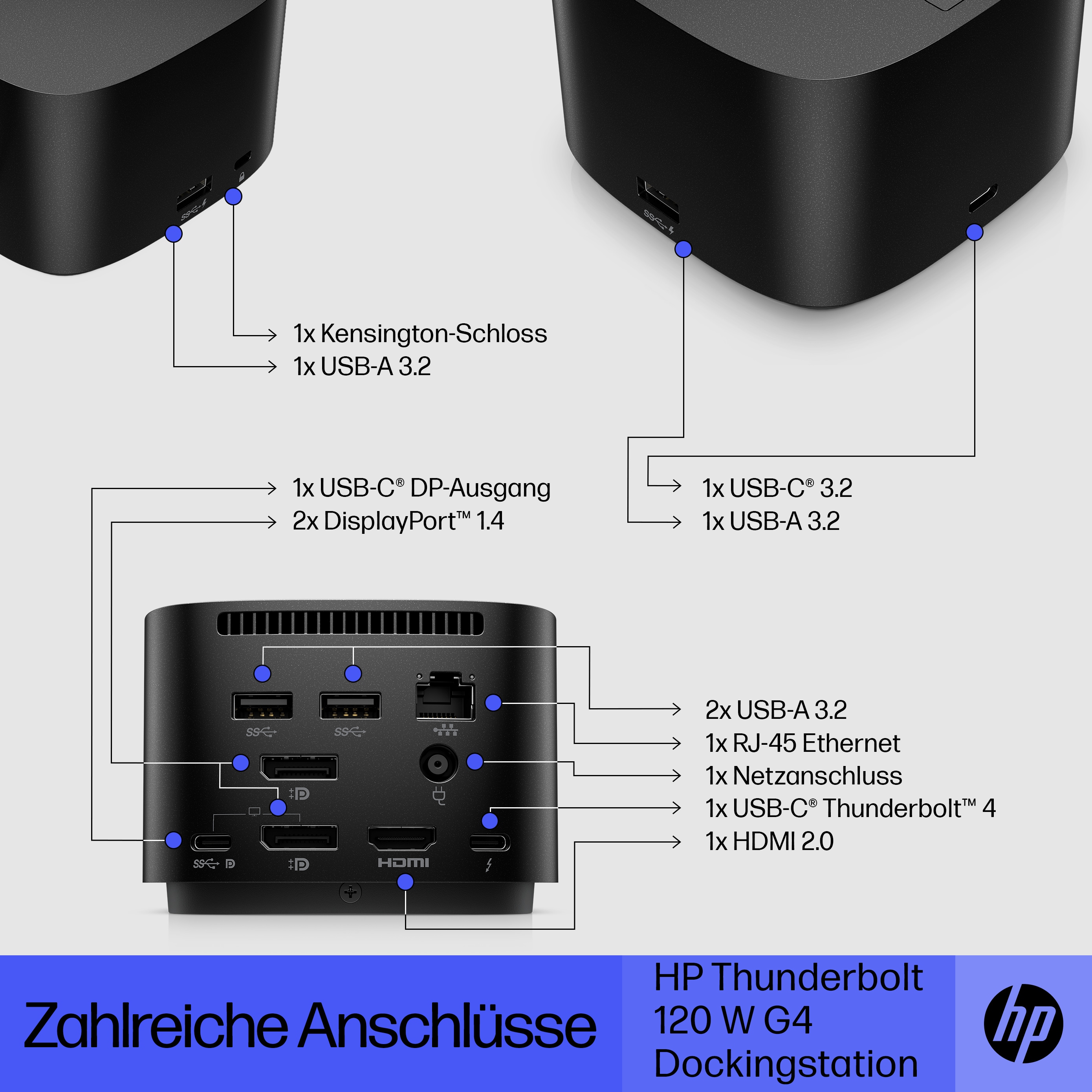 HP Thunderbolt G4 Dock USB-C HDMI 2 x DP
