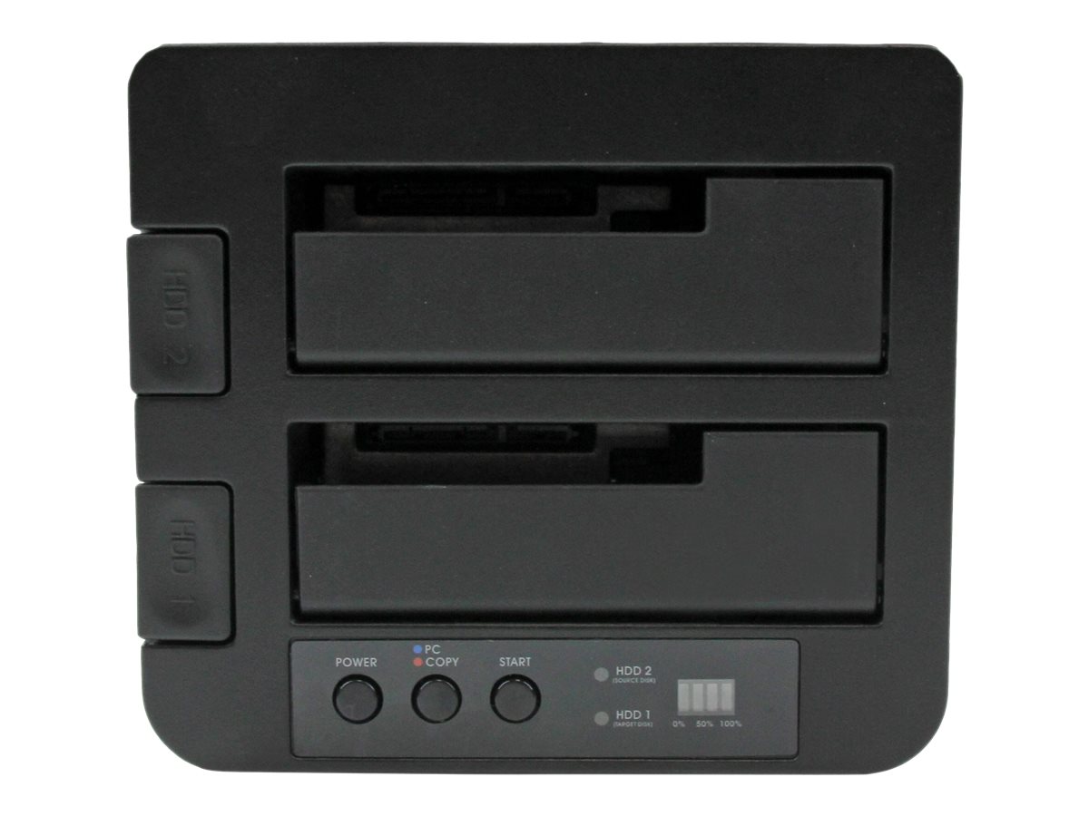 StarTech.com Dual Bay Hard Drive Duplicator, Standalone USB 3.0 (5 Gbps) eSATA to 2.53.5 SATA III HDDSSD ClonerCopier, Hard Drive Docking Station - Hard Disk Cloner - Speicher-Controller - SATA 6Gb/s - USB 3.0