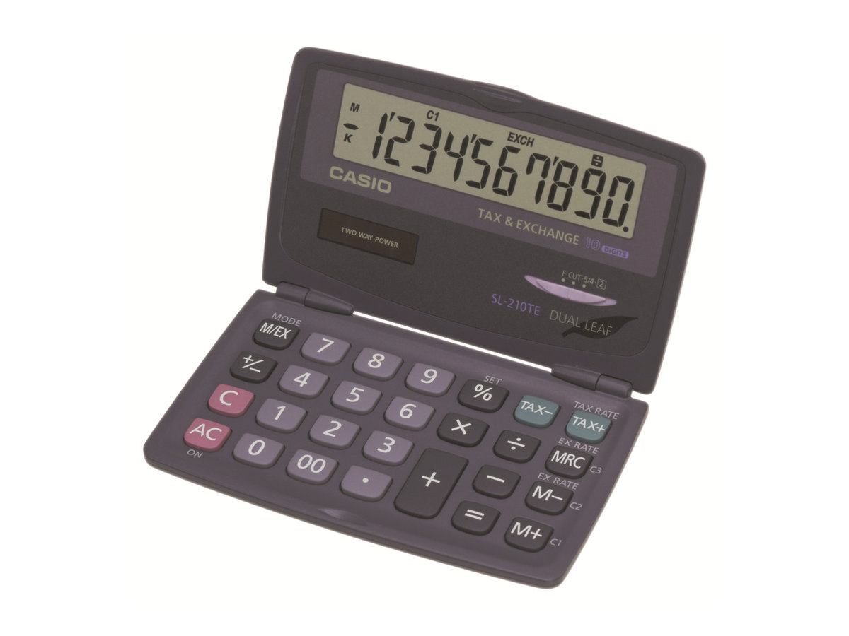 CASIO SL-210TE Taschenrechner anthrazit CASIO SL-210TE Taschenrechner anthrazit