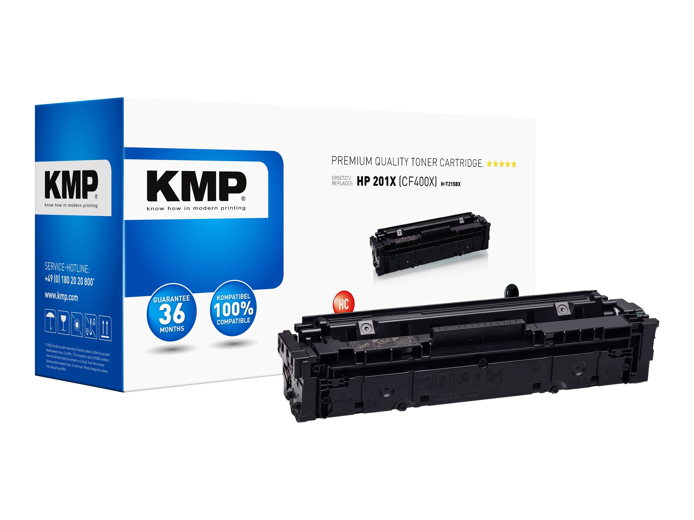 KMP H-T215BX schwarz Toner kompatibel zu HP 201X (CF400X) KMP H-T215BX schwarz Toner kompatibel zu HP 201X (CF400X)