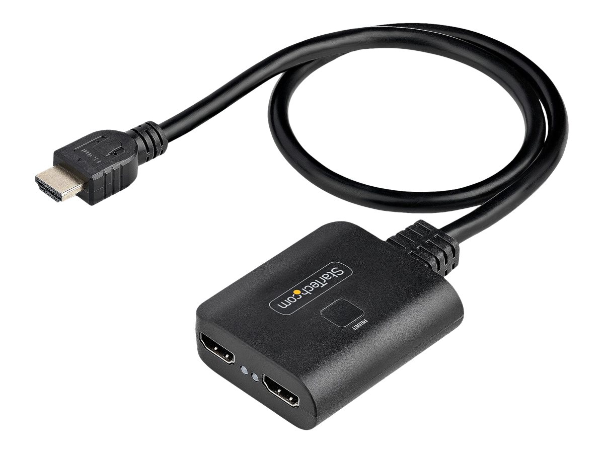 STARTECH.COM 2-Port HDMI Splitter 4K 60Hz HDMI 2.0 Video 4K HDMI Splitter 1In 2Out 1x2 HDMI Verteiler 4k HDR/HDCP Dual HDMI Splitter