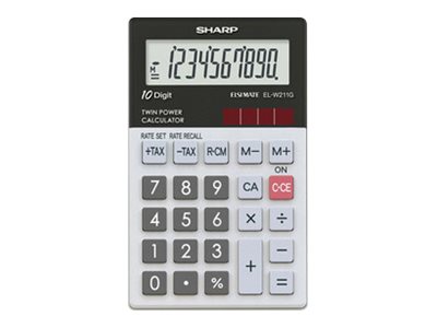 SHARP EL-W211G Taschenrechner schwarz/grau SHARP EL-W211G Taschenrechner schwarz/grau