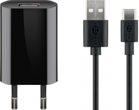 Goobay USB-C Ladeset 5 W 1 m Schwarz