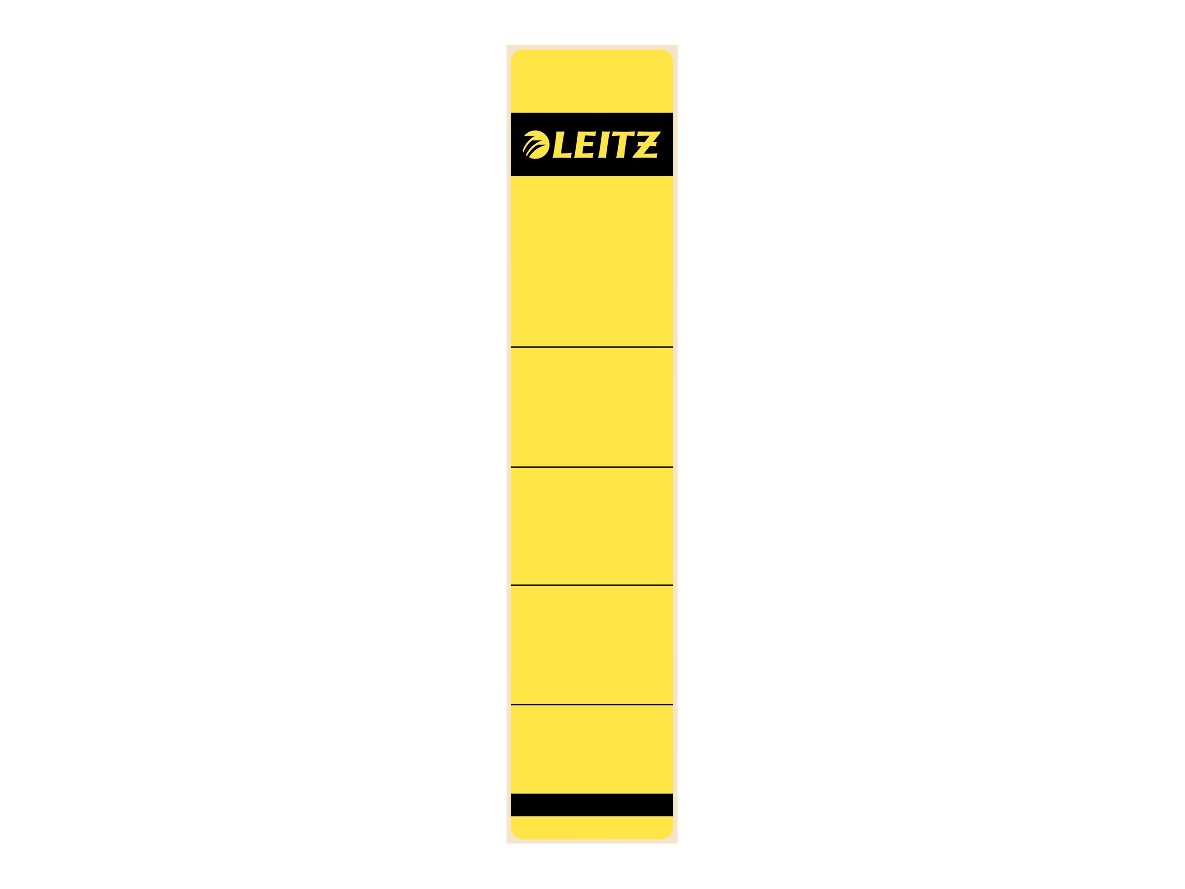 10 LEITZ Ordneretiketten 1643 gelb für 5,2 cm Rückenbreite 10 LEITZ Ordneretiketten 1643 gelb für 5,2 cm Rückenbreite