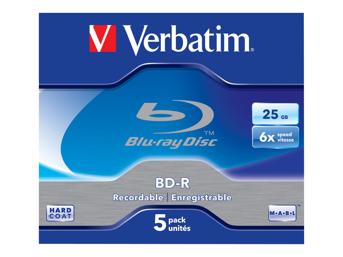 5 verbatim Blu-ray BD-R 25 GB 5 verbatim Blu-ray BD-R 25 GB