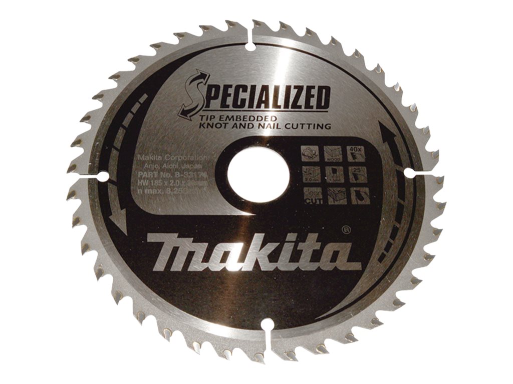 makita B-33174 SPECIALIZED Kreissaegeblatt 185,0 mm, 40 Zaehne makita B-33174 SPECIALIZED Kreissaegeblatt 185,0 mm, 40 Zaehne