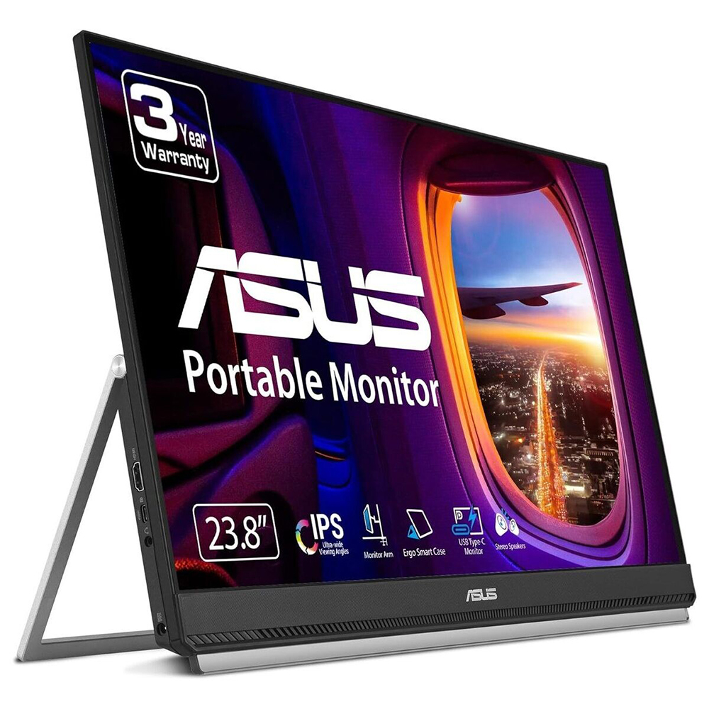 ASUS ZenScreen MB249C 60,96cm 24Zoll portable Monitor Full HD 1920x1080 60W FreeSync IPS Panel 169 Speaker USB TypeC HDMI