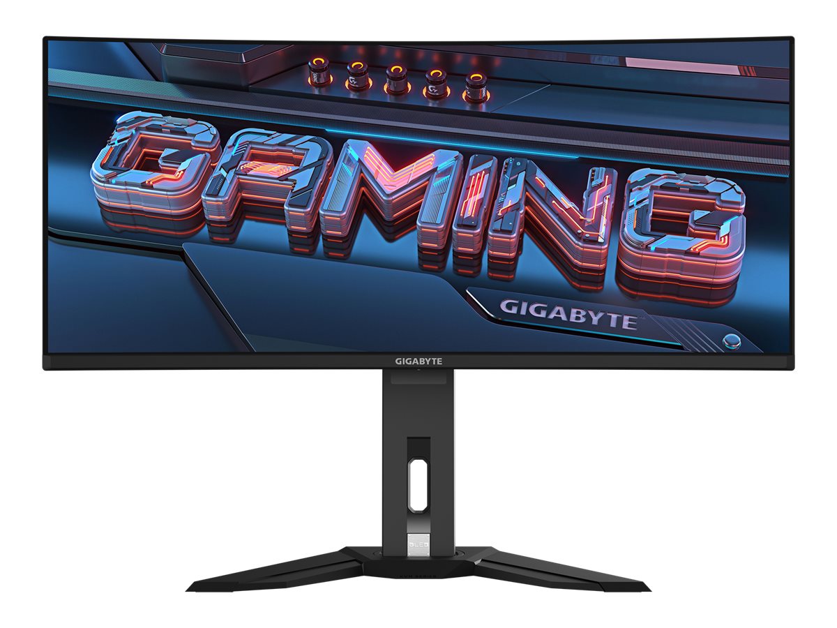 GIGABYTE MO34WQC 86,36cm 34Zoll OLED gaming monitor 3440x1440 WQHD 250 cd/m2 175Hz 2xHDMI 2.1 1xDP 1.4 1xUSB C