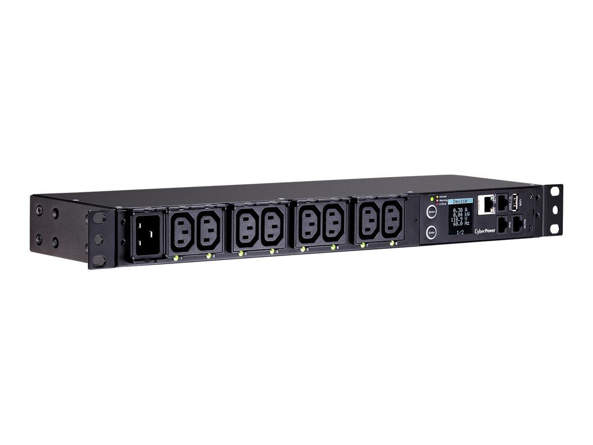 CYBERPOWER Switched MBO PDU81005 230V/20A 1U 8x IEC-320 Outlets MBO Power Management Networkport PowerPanel Center Software