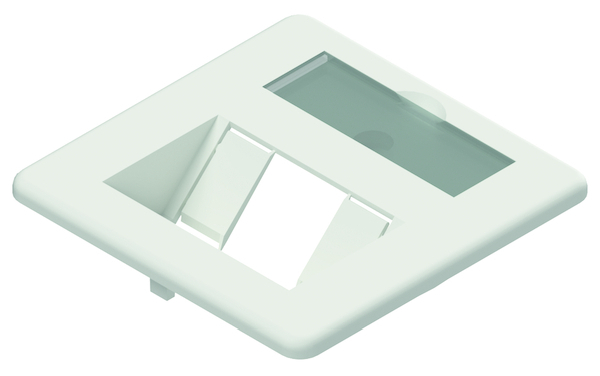 1PROT Zentralplatte 50x50mm PNZPVW1 1fach verkehrsweiß 9016