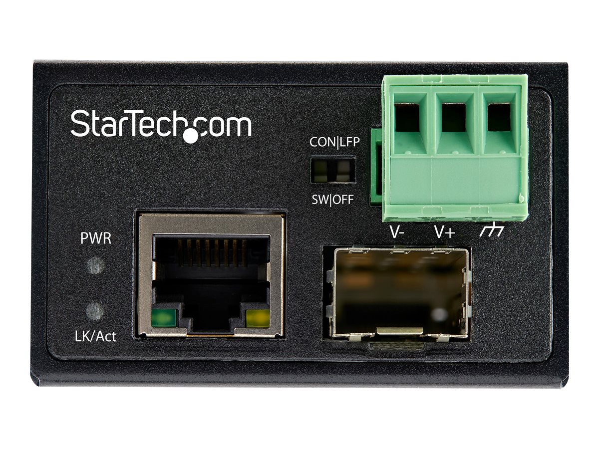 Industrial Media Converter - 100Mbit/s Medienkonverter LWL Kupfer - SM/MM Glasfaser auf Kupfer 12-56V DC IP-30