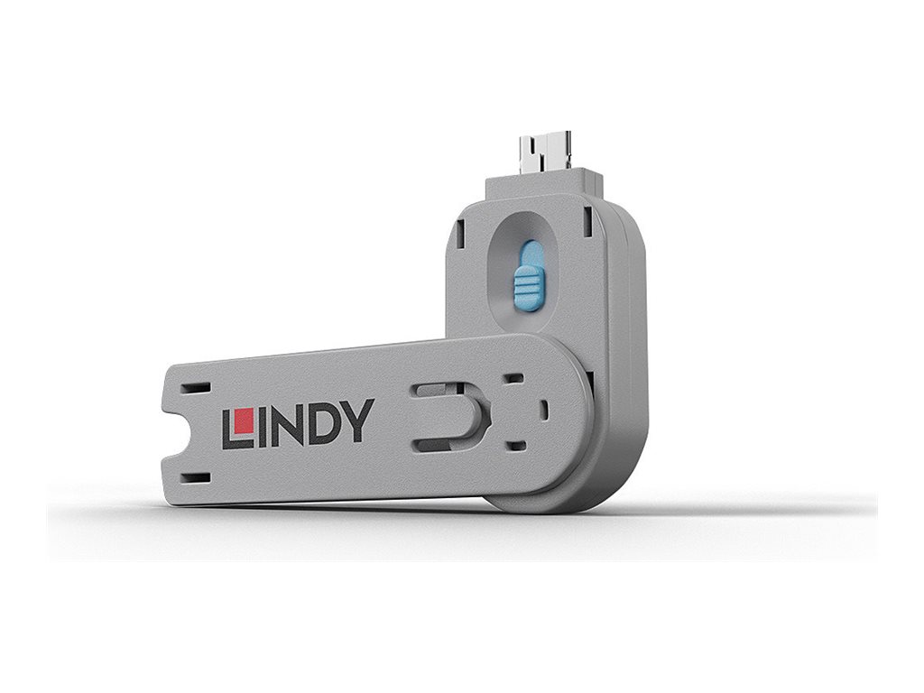 LINDY Schluessel USB Port Schloss blau