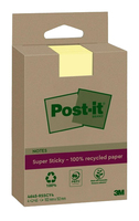 Post-it® Super Sticky Recycling Notes Haftnotizen extrastark gelb, 4 Bloecke Post-it® Super Sticky Recycling Notes Haftnotizen extrastark gelb, 4 Bloecke