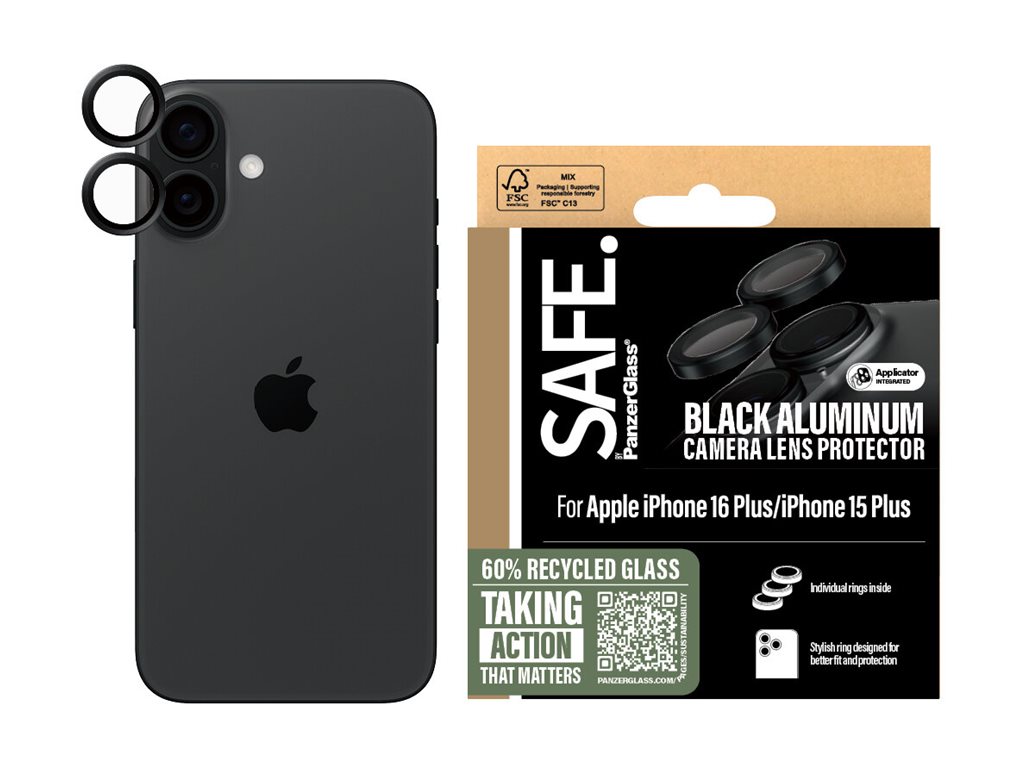 SAFE. Kamera SP iPhone 16/16 Plus schwarz