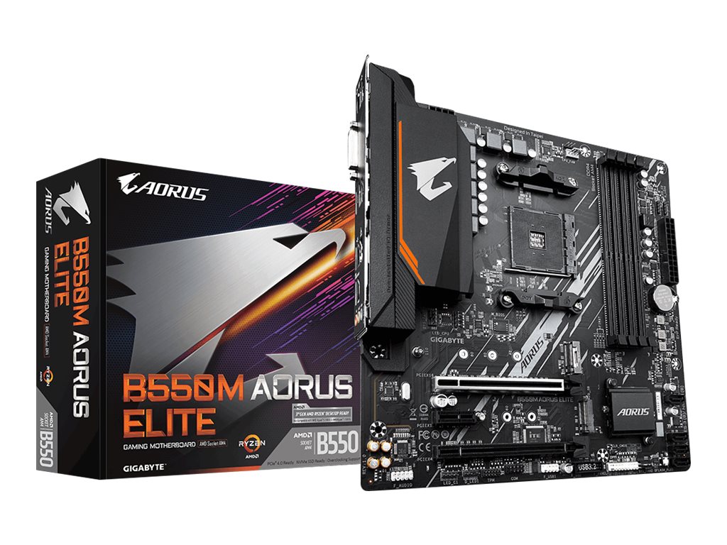 GIGABYTE B550M AORUS ELITE AM4 DDR4 2xM2 4xSATA HDMI DVI mATX MB