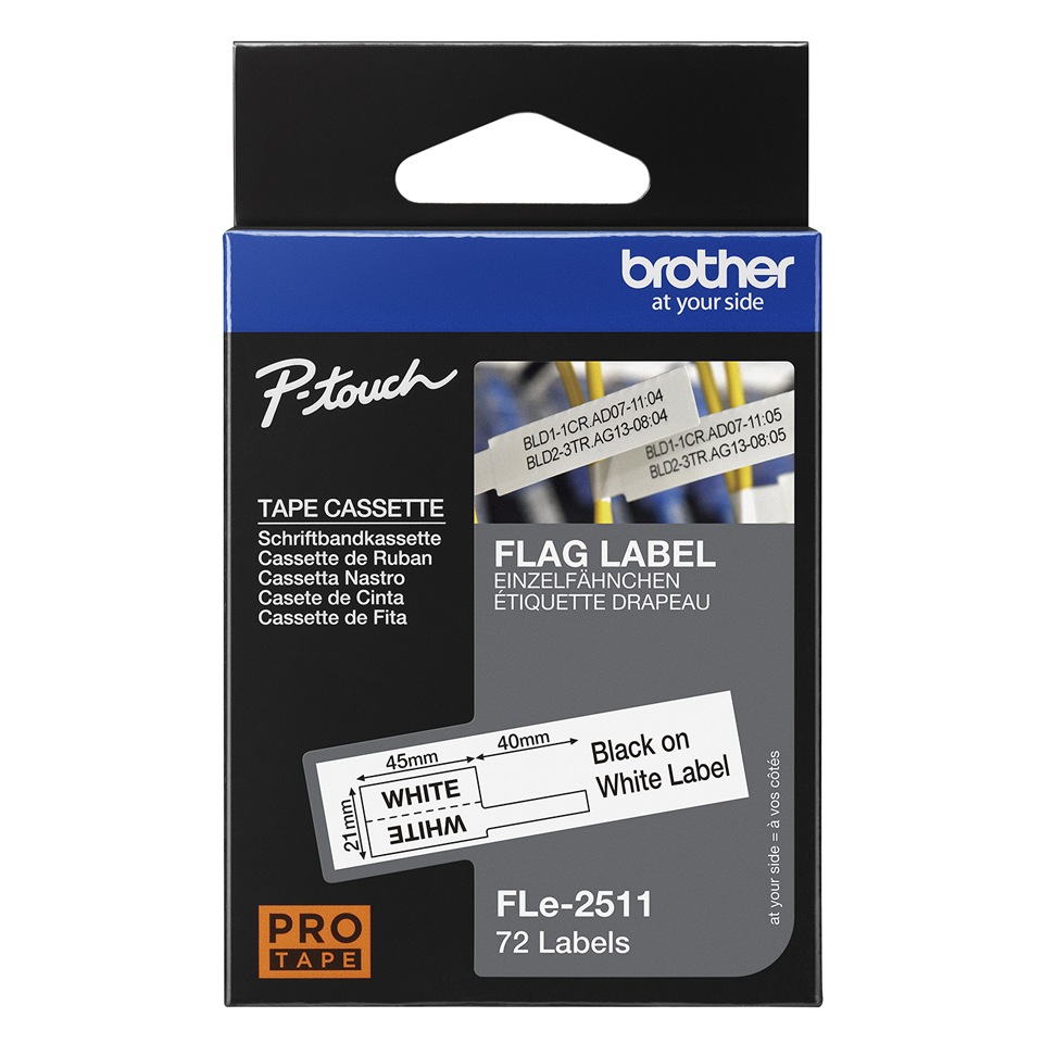 FLE2511 BROTHER PT Faehnchen Etiketten