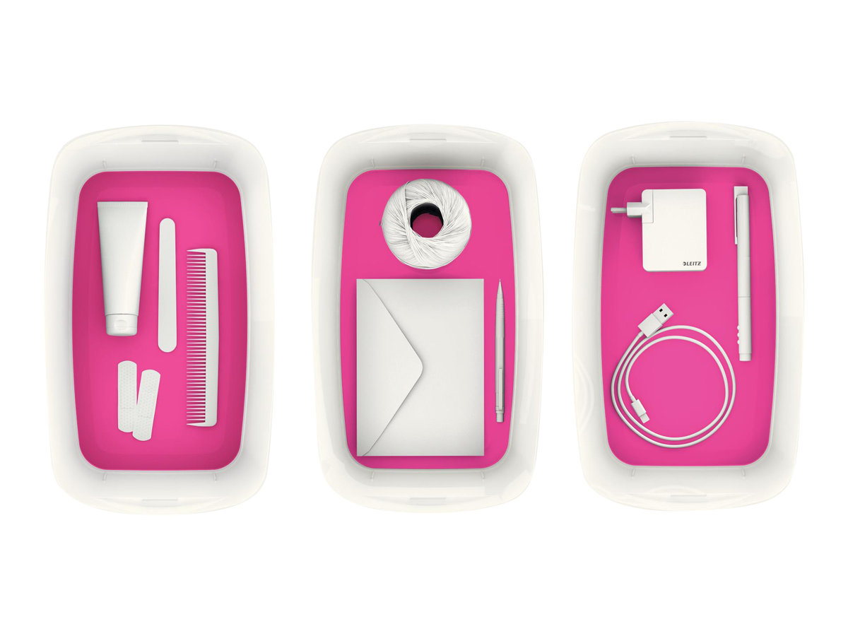 LEITZ MyBox Aufbewahrungsbox 5,0 l perlweiss/pink 31,8 x 19,1 x 12,8 cm