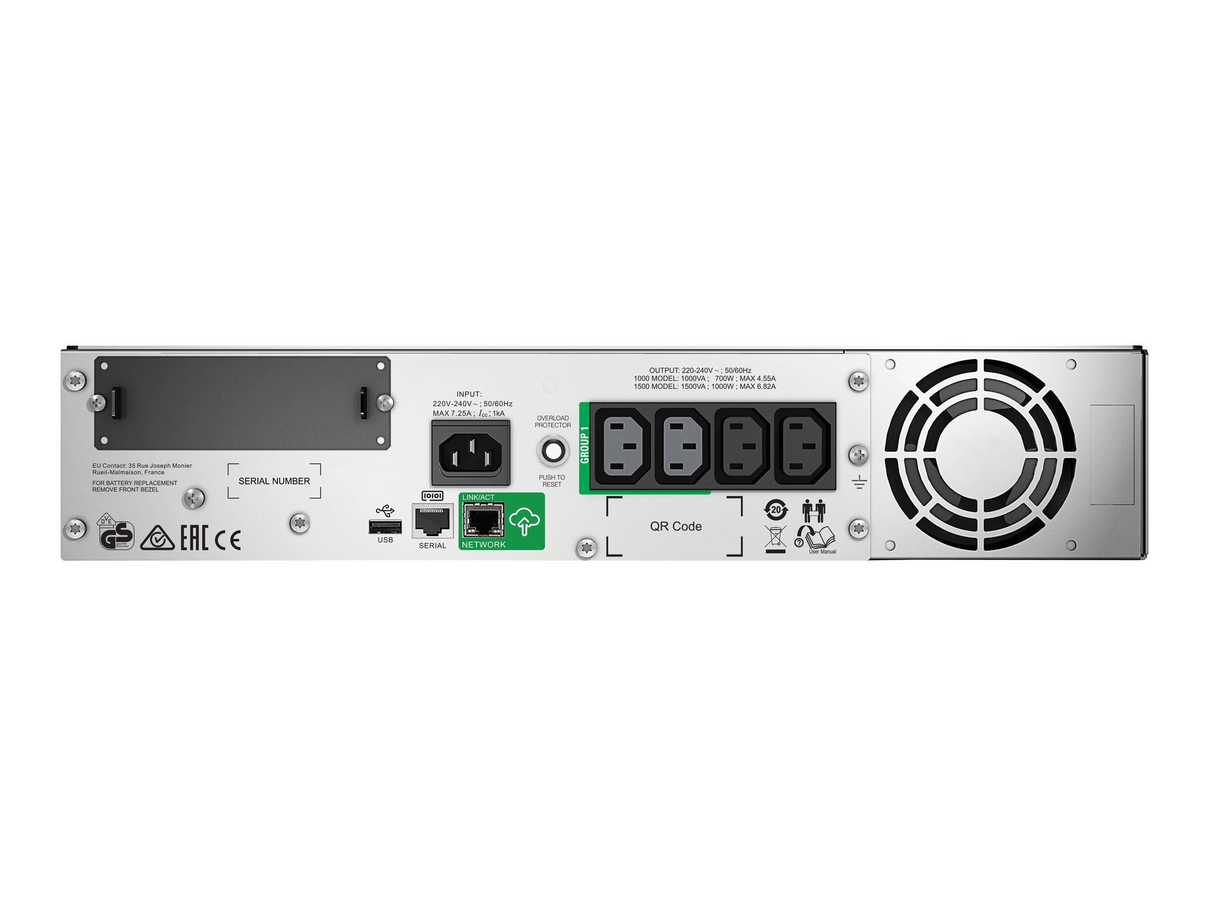 APC Smart-UPS Line Interactive 1500VA Rackm. 2HE 230V