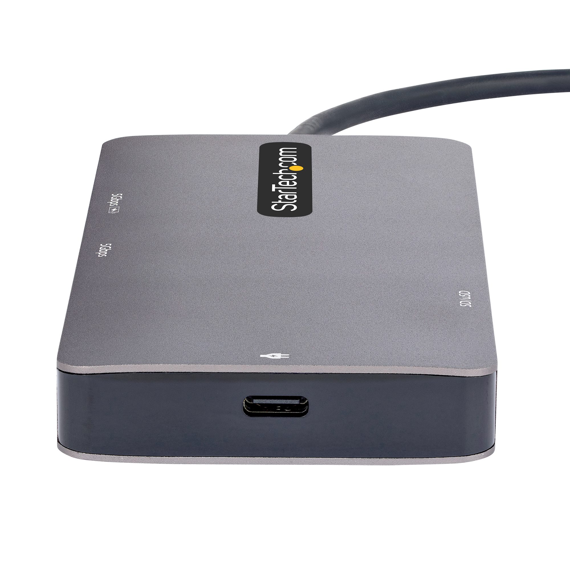 STARTECHCOM USB C Multiport Adapter Dual HDMI Video 4K 60Hz 2Pt 5Gbps USBA Hub 100W PD GbE SDMicroSD 12inch30cm Cable