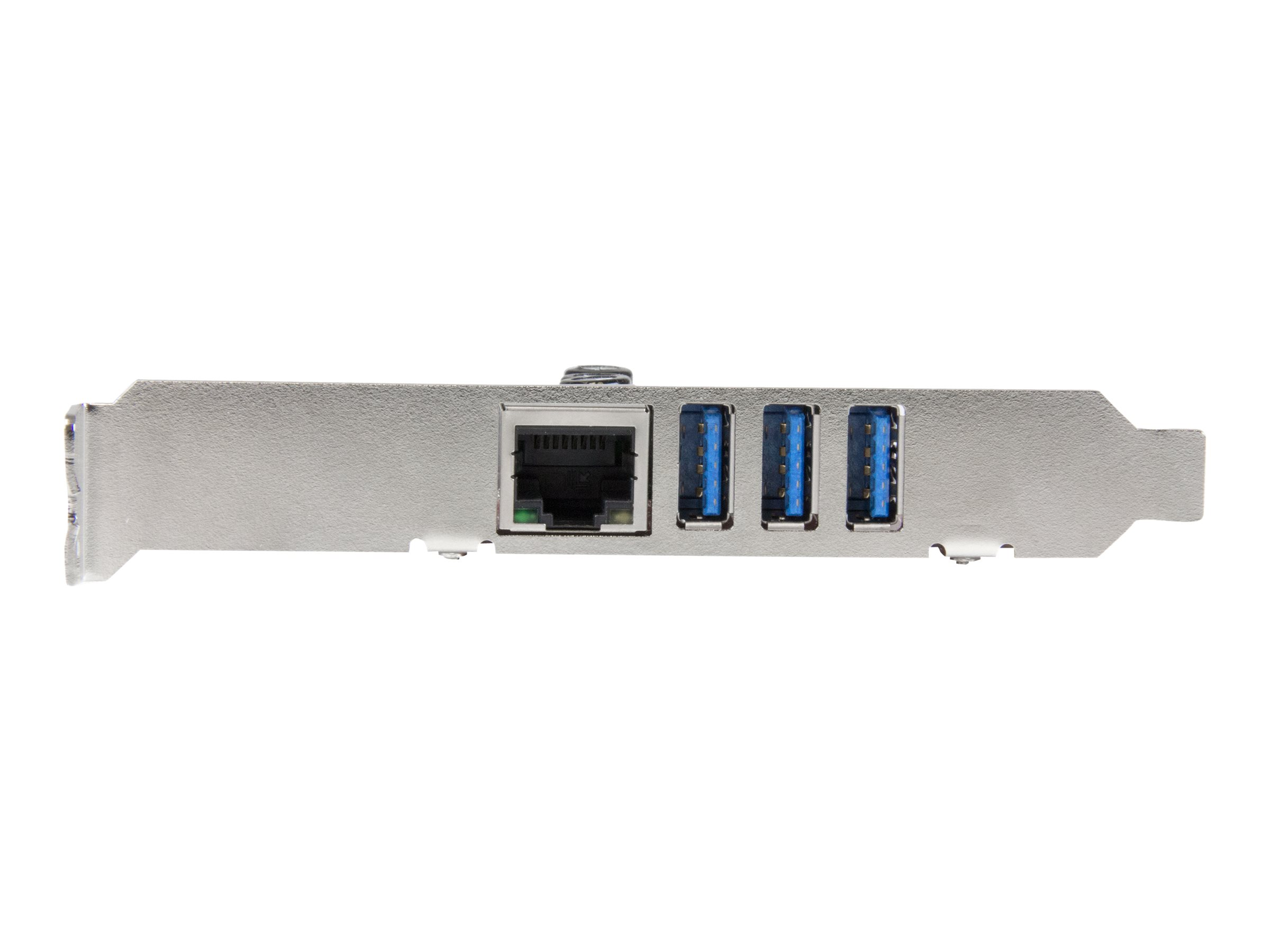 StarTech.com 3 Port PCI Express USB 3.0 Karte mit Gigabit Ethernet - 3-fach PCIe USB Schnittstellenkarte mit GbE Anschluss - Netzwerk-/USB-Adapter - PCIe 2.0 - USB 3.0 x 3 + 1000Base-T x 1