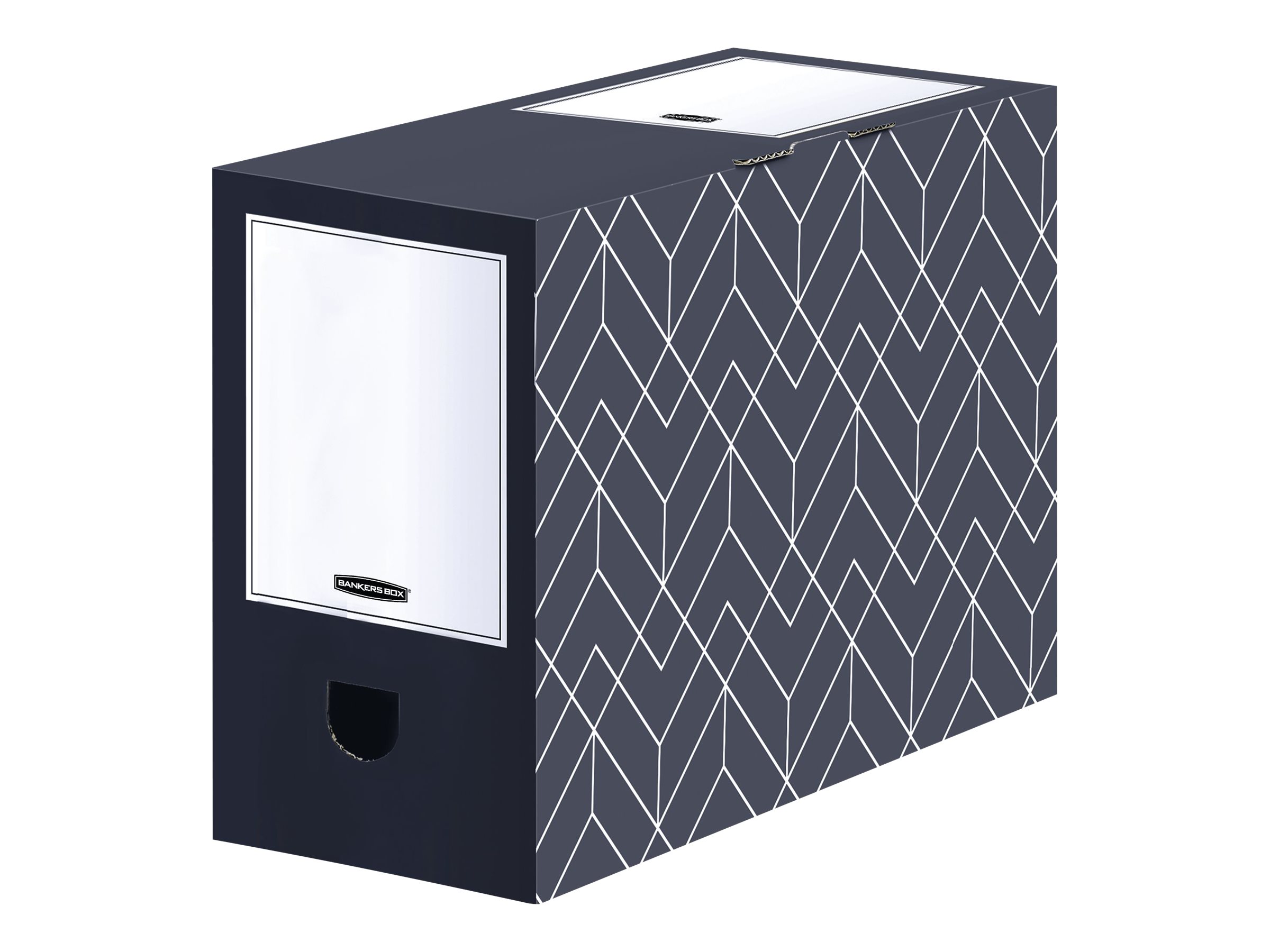 5 Bankers Box Archivboxen Bankers Box Décor Serie mitternachtsblau/weiss 15,0 x 34,5 x 25,3 cm 5 Bankers Box Archivboxen Bankers Box Décor Serie mitternachtsblau/weiss 15,0 x 34,5 x 25,3 cm