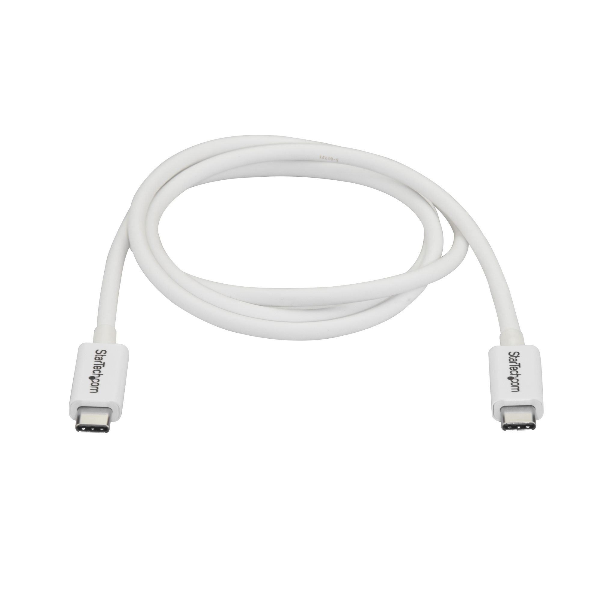 STARTECHCOM Thunderbolt 3 Cable 20Gbps 1m White Thunderbolt USB and DisplayPort Compatible