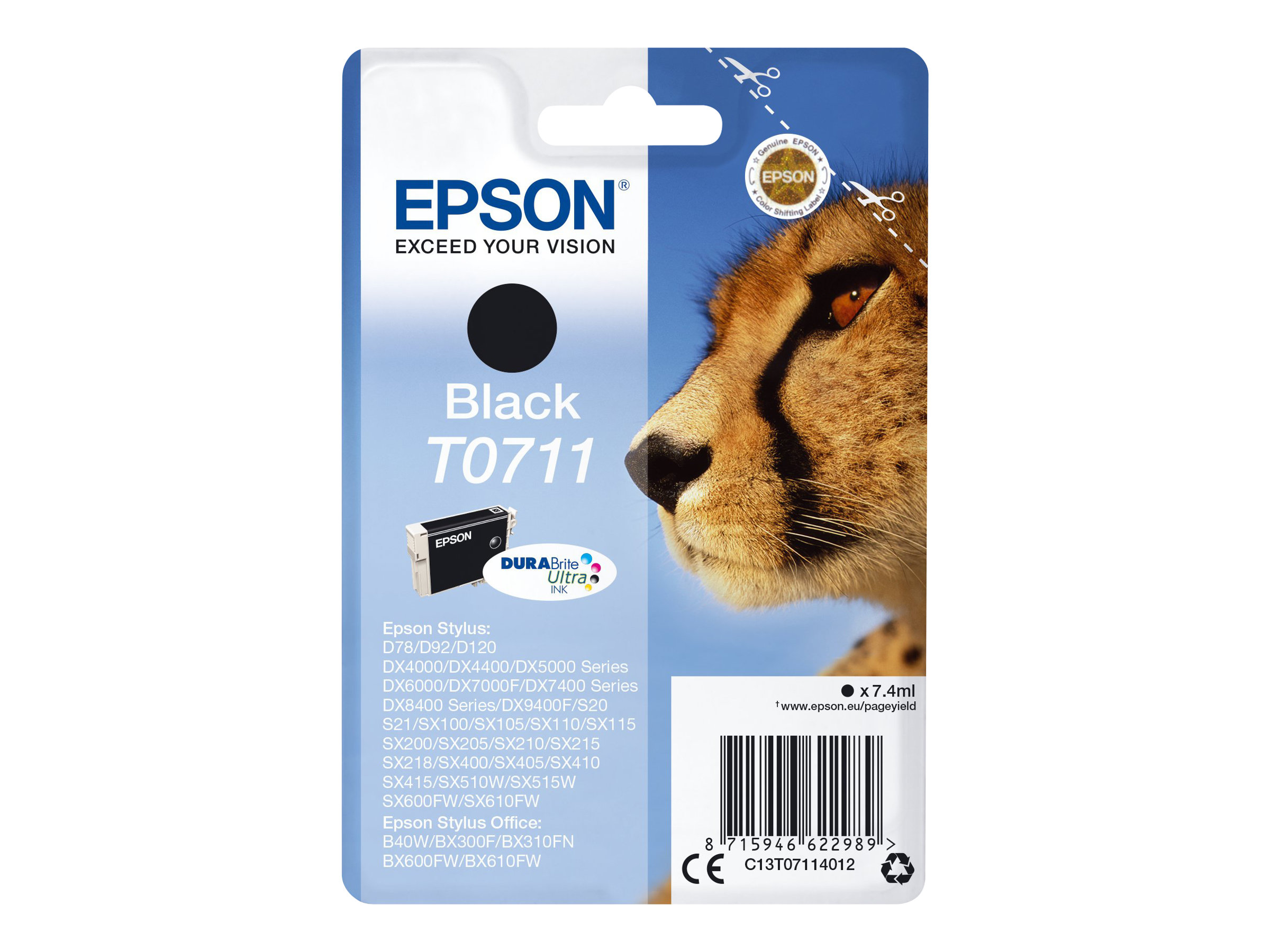 C13T07114012 EPSON DX Tinte black 245 C13T07114012 EPSON DX Tinte black 245