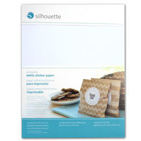 Silhouette MEDIA-WHT-ADH-3T bedruckbares Aufkleberpapier fuer Schneideplotter weiss 216 x 279 mm, 8 Blatt Silhouette MEDIA-WHT-ADH-3T bedruckbares Aufkleberpapier fuer Schneideplotter weiss 216 x 279 mm, 8 Blatt