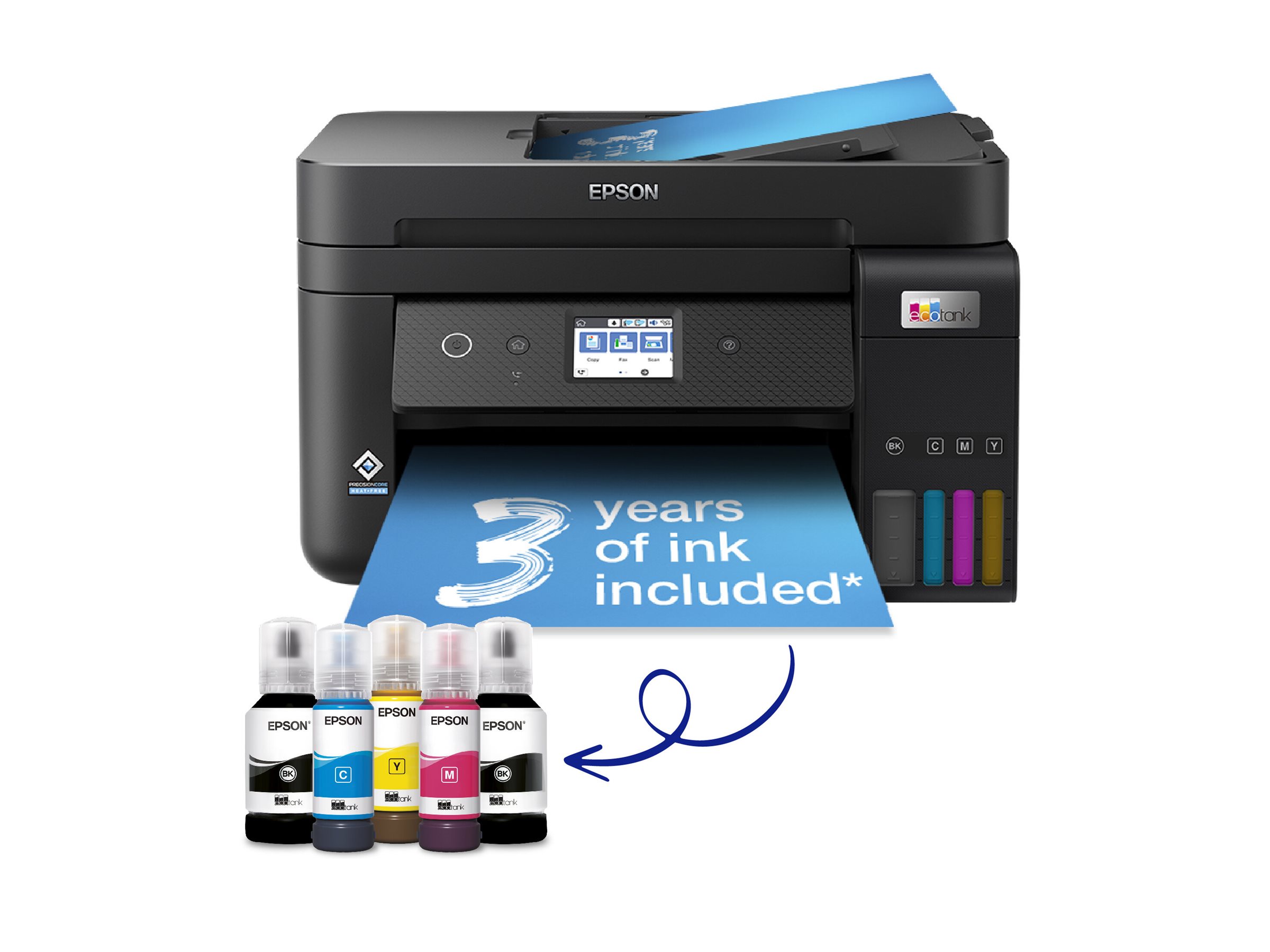 EPSON EcoTank ET-4850 4 in 1 Tintenstrahl-Multifunktionsdrucker schwarz EPSON EcoTank ET-4850 4 in 1 Tintenstrahl-Multifunktionsdrucker schwarz