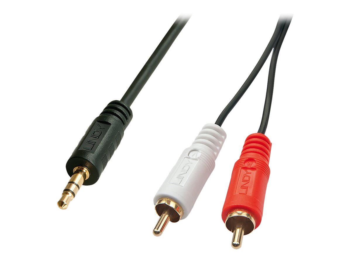 LINDY Premium Audio-Adapterkabel 1m 2x RCA Cinch Stecker an 3,5mm Klinkenstecker LINDY Premium Audio-Adapterkabel 1m 2x RCA Cinch Stecker an 3,5mm Klinkenstecker