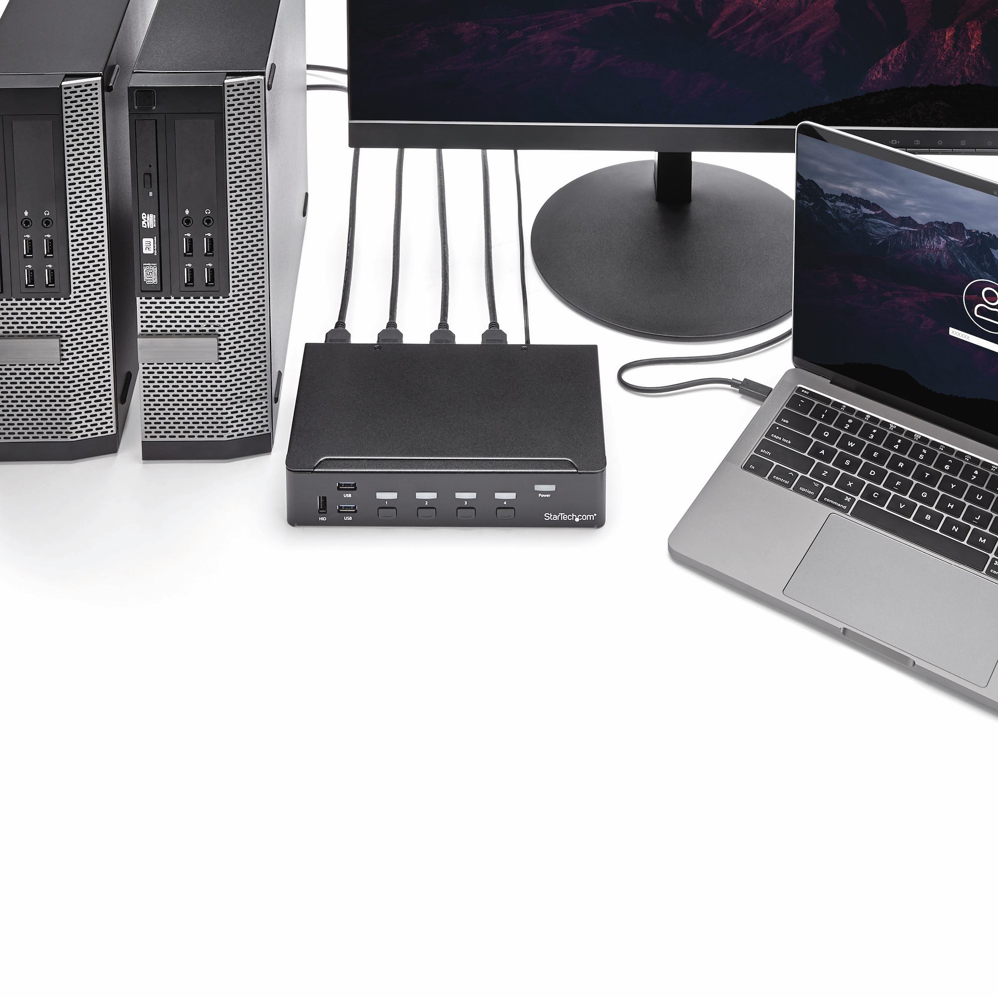 STARTECHCOM 4 Port HDMI KVM Switch HDMI KVM Umschalter mit USB 30 Hub 1080p
