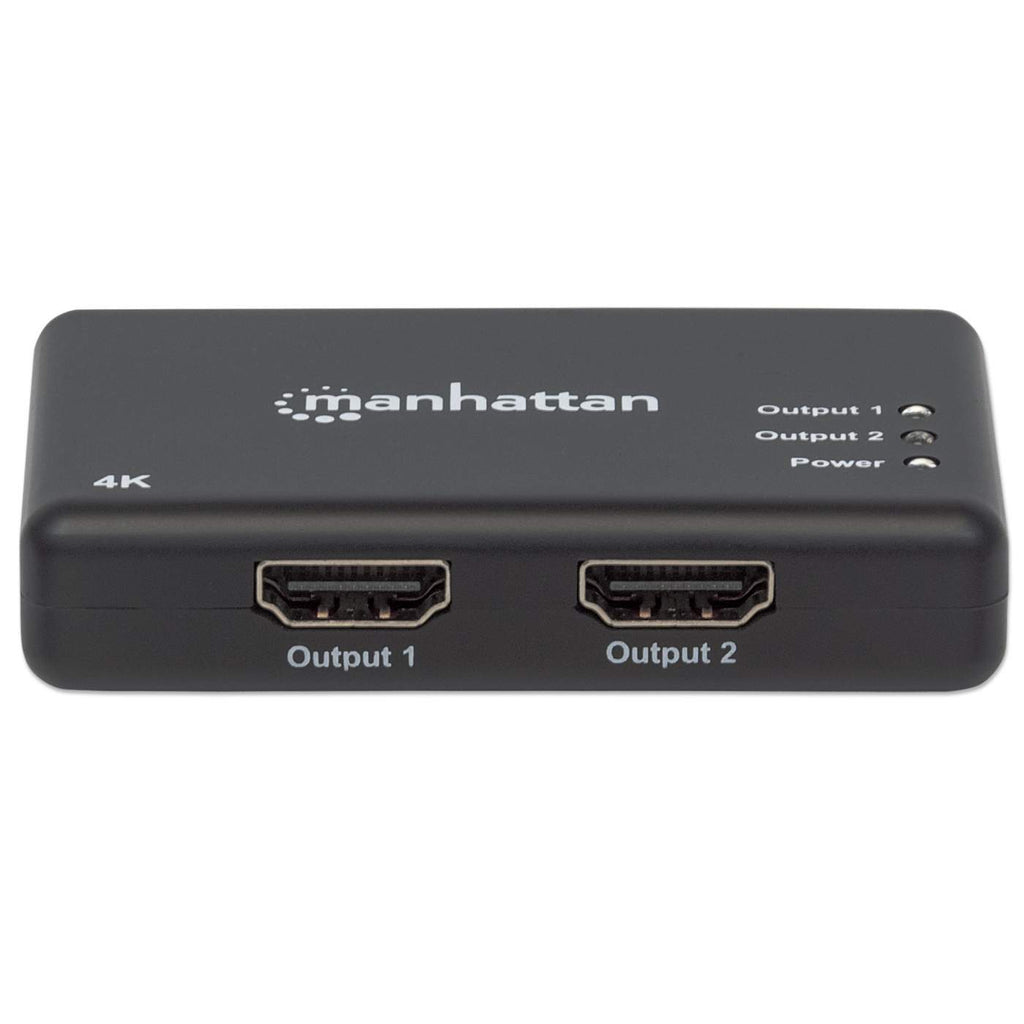 MANHATTAN 4K 2Port HDMISplitter 4K30Hz Stromversorgung ueber Netzteil schwarz