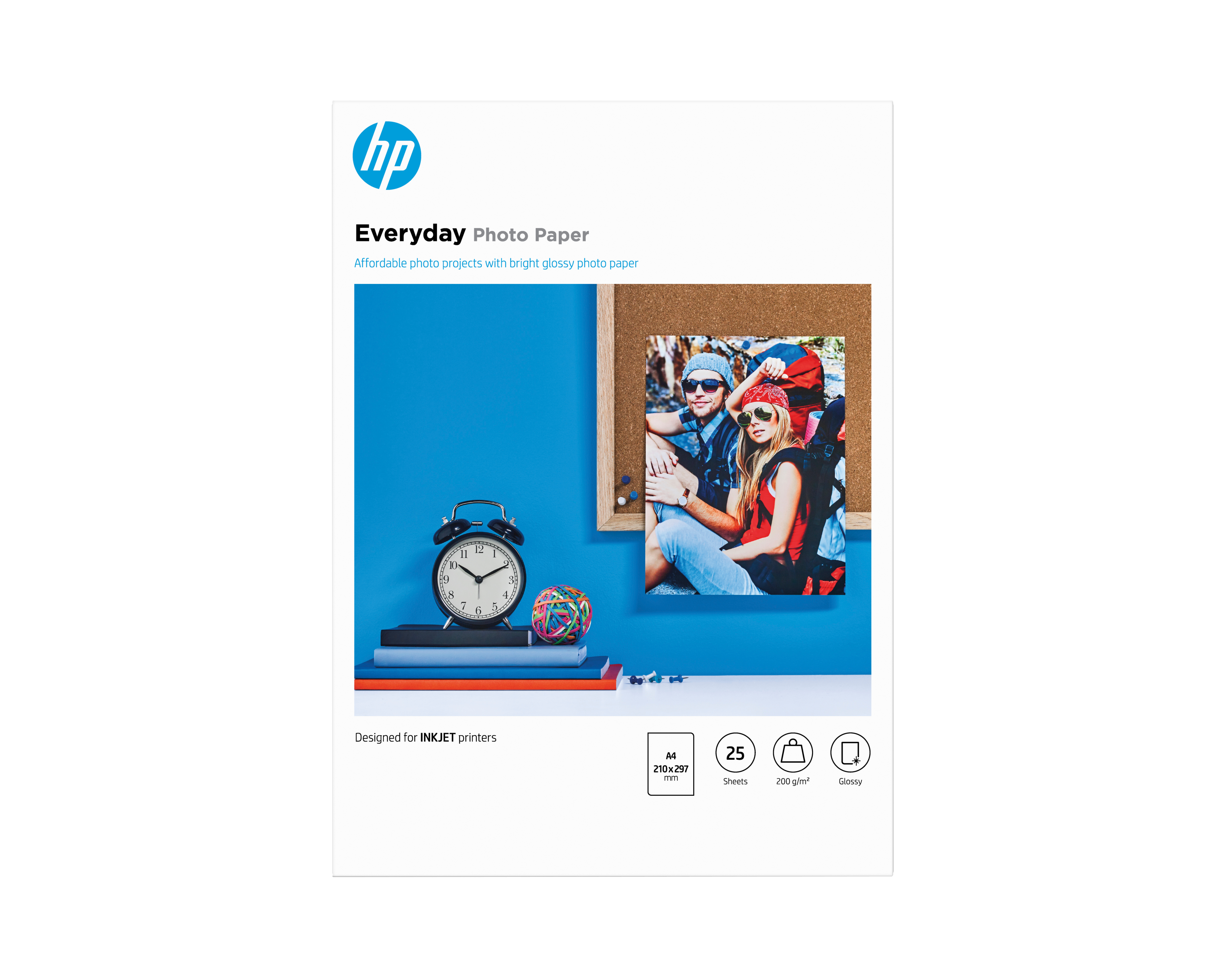 HP Fotopapier Q5451A DIN A4 glaenzend 200 gqm 25 Blatt
