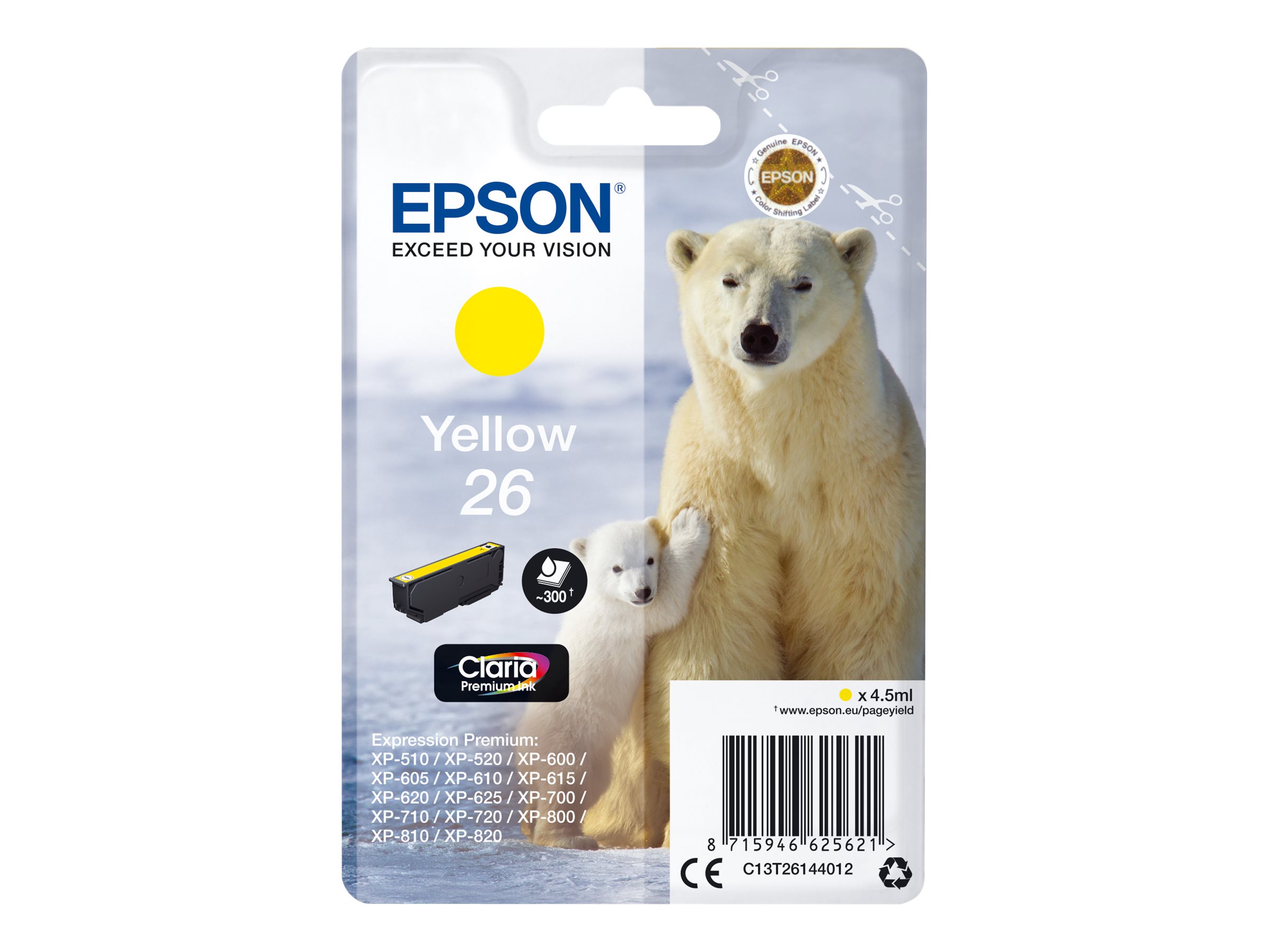 C13T26144012 EPSON XP Tinte yellow ST C13T26144012 EPSON XP Tinte yellow ST