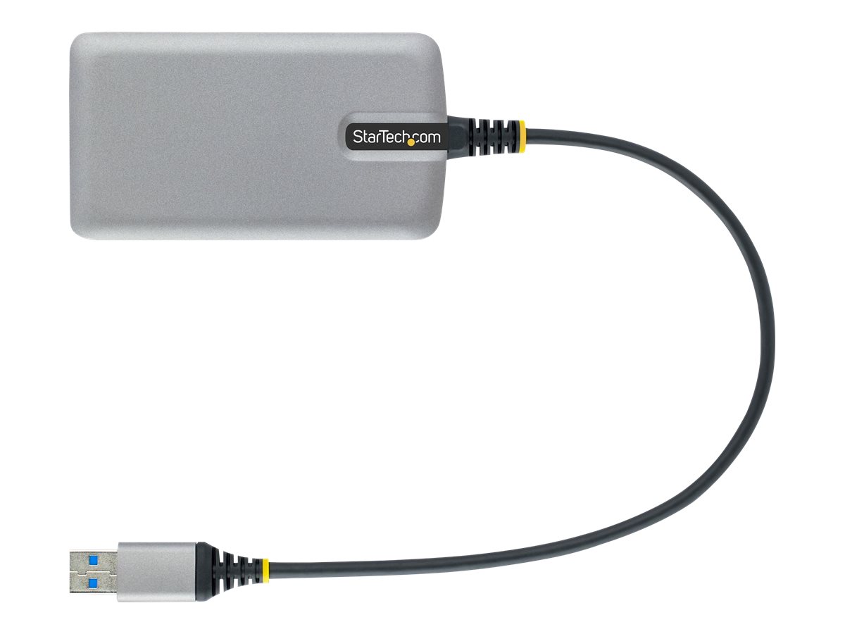 STARTECH.COM 4-Port USB Hub USB 3.0 5Gbps Bus Powered USB-A to 4xA w/ Optional Auxiliary Power Portable Laptop USB Hub 1ft/30cm