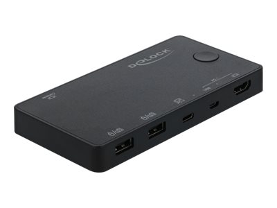 Delock HDMI / USB-C KVM Switch 4K 60 Hz mit USB 2.0