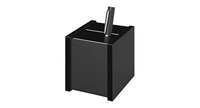 WEDO Stiftehalter Black Office schwarz Acryl 2 FÃ¤cher 8,3 x 10,0 x 9,6 cm