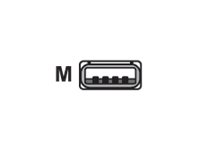 Datalogic CABLE USB TYP A TPU 2M STR BL
