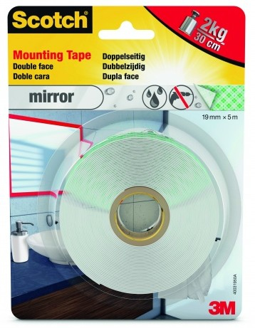 3M Scotch Fix Mirror doppelseitiges Klebeband weiß